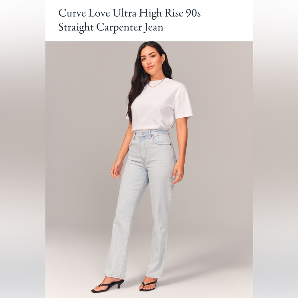 Abercrombie 90’s Straight Curve Love High Rise Carpenter Jean - 29L (size 8L)